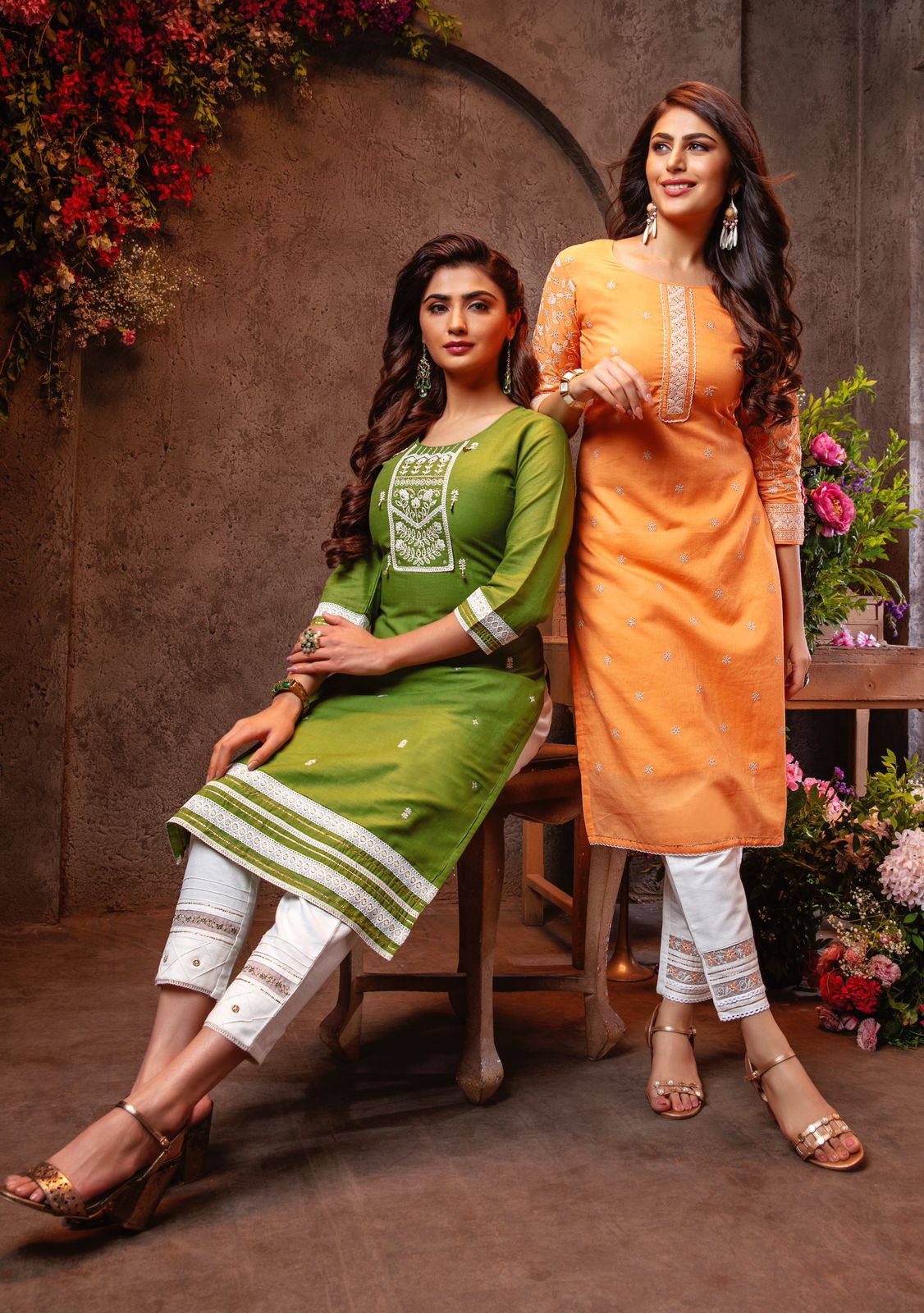Kiana Lucknowi 2 Fancy Ethnic Wear Cotton Kurti With Bottom Collection